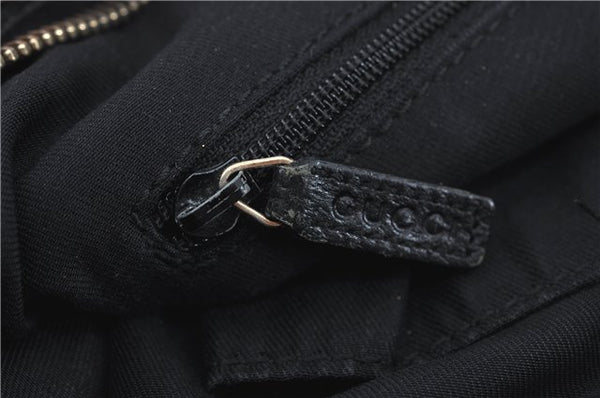 Authentic GUCCI Abbey Shoulder Cross Body Bag GG Canvas Leather Black J2652