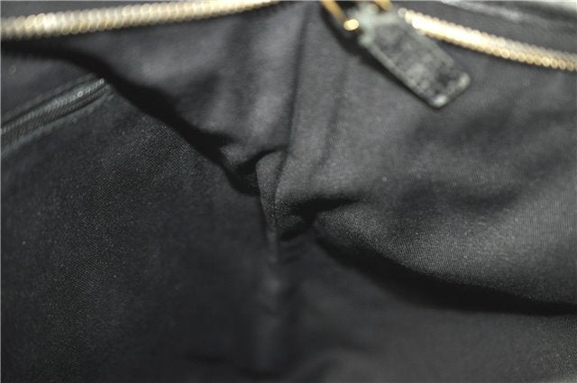 Authentic GUCCI Abbey Shoulder Cross Body Bag GG Canvas Leather Black J2652