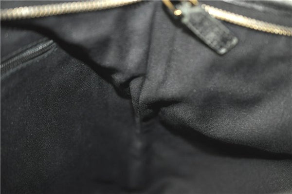 Authentic GUCCI Abbey Shoulder Cross Body Bag GG Canvas Leather Black J2652