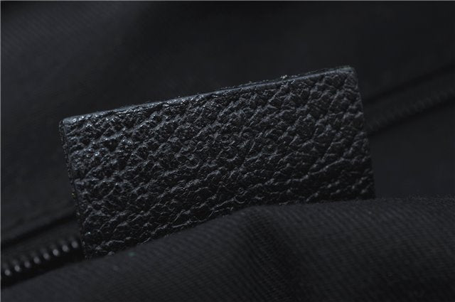 Authentic GUCCI Abbey Shoulder Cross Body Bag GG Canvas Leather Black J2652