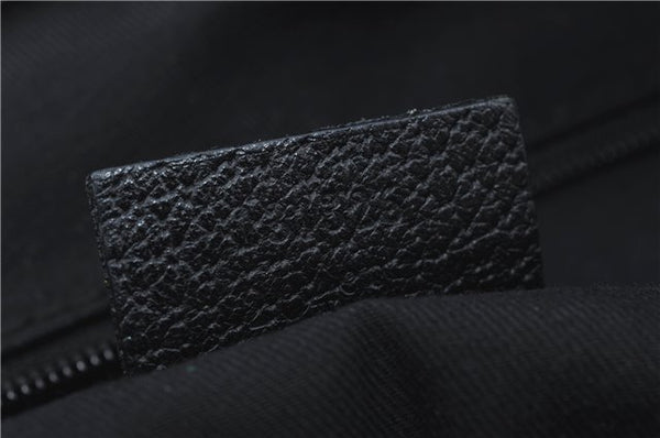 Authentic GUCCI Abbey Shoulder Cross Body Bag GG Canvas Leather Black J2652