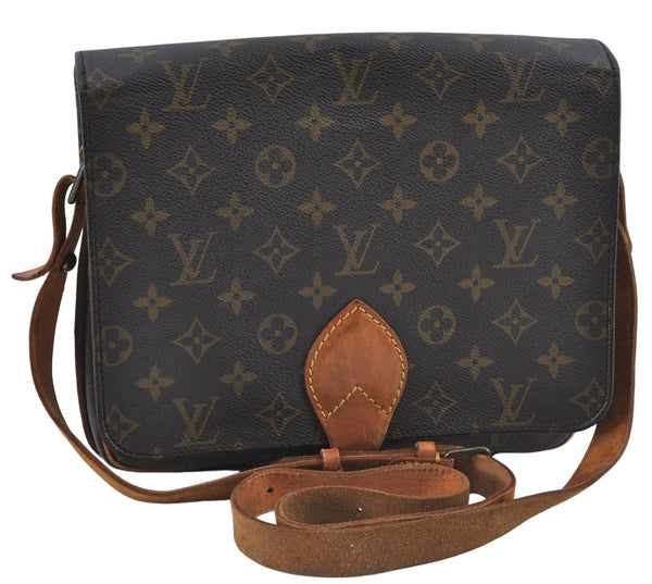 Authentic Louis Vuitton Monogram Cartouchiere GM M51252 Shoulder Cross Bag J2654