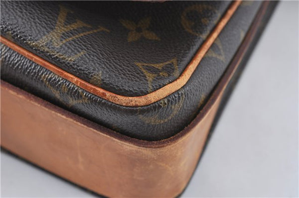 Authentic Louis Vuitton Monogram Cartouchiere GM M51252 Shoulder Cross Bag J2654