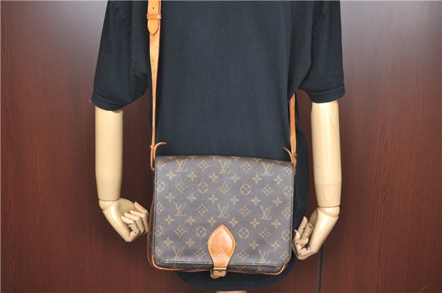 Authentic Louis Vuitton Monogram Cartouchiere GM M51252 Shoulder Cross Bag J2654