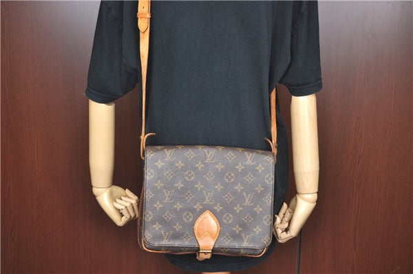 Authentic Louis Vuitton Monogram Cartouchiere GM M51252 Shoulder Cross Bag J2654