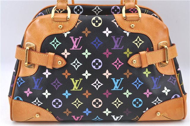 Authentic Louis Vuitton Monogram Multicolor Claudia Hand Bag M40194 Black  J2660