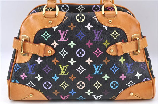 Authentic Louis Vuitton Monogram Multicolor Claudia Hand Bag M40194 Black  J2660