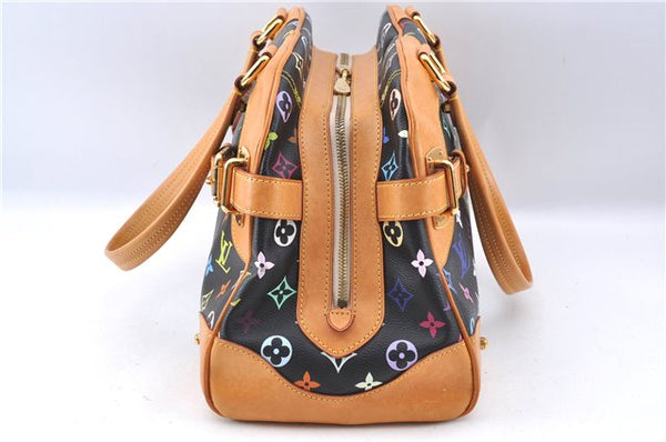 Authentic Louis Vuitton Monogram Multicolor Claudia Hand Bag M40194 Black  J2660
