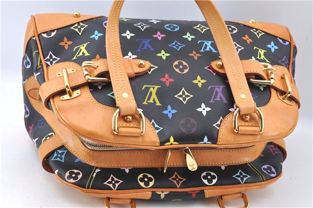 Authentic Louis Vuitton Monogram Multicolor Claudia Hand Bag M40194 Black  J2660