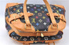 Authentic Louis Vuitton Monogram Multicolor Claudia Hand Bag M40194 Black  J2660
