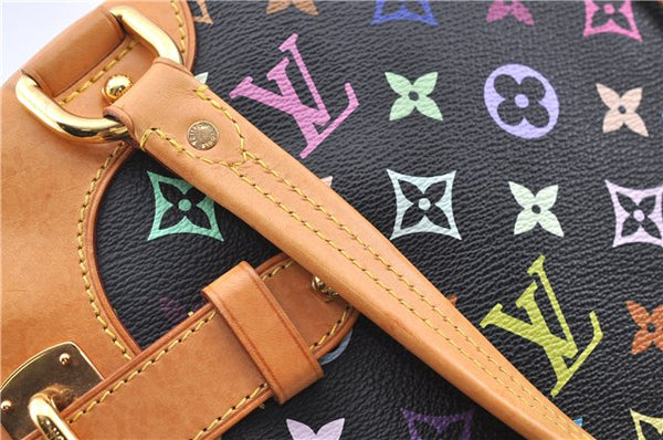 Authentic Louis Vuitton Monogram Multicolor Claudia Hand Bag M40194 Black  J2660