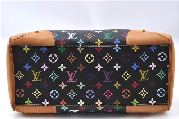 Authentic Louis Vuitton Monogram Multicolor Claudia Hand Bag M40194 Black  J2660