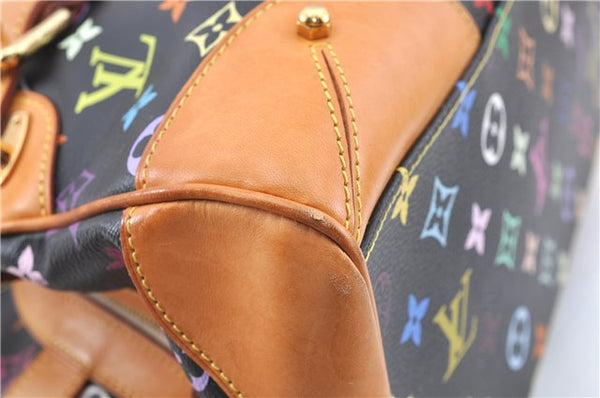 Authentic Louis Vuitton Monogram Multicolor Claudia Hand Bag M40194 Black  J2660