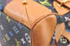 Authentic Louis Vuitton Monogram Multicolor Claudia Hand Bag M40194 Black  J2660