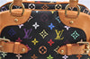 Authentic Louis Vuitton Monogram Multicolor Claudia Hand Bag M40194 Black  J2660