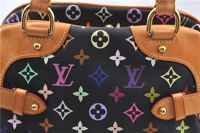 Authentic Louis Vuitton Monogram Multicolor Claudia Hand Bag M40194 Black  J2660