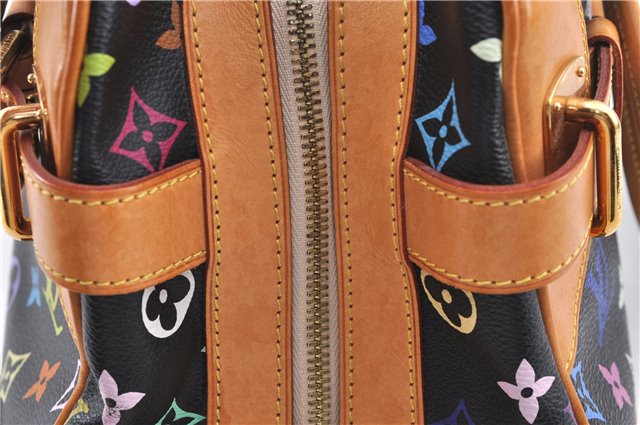 Authentic Louis Vuitton Monogram Multicolor Claudia Hand Bag M40194 Black  J2660