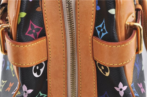 Authentic Louis Vuitton Monogram Multicolor Claudia Hand Bag M40194 Black  J2660
