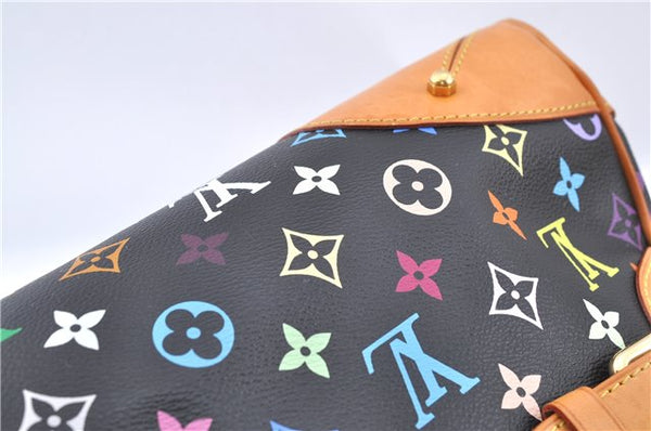 Authentic Louis Vuitton Monogram Multicolor Claudia Hand Bag M40194 Black  J2660