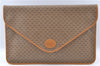 Authentic GUCCI Micro GG PVC Leather Documents Case Purse Brown J2662