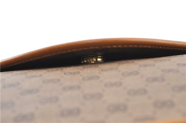 Authentic GUCCI Micro GG PVC Leather Documents Case Purse Brown J2662
