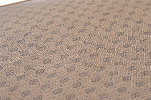 Authentic GUCCI Micro GG PVC Leather Documents Case Purse Brown J2662