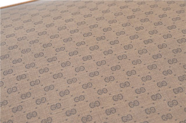 Authentic GUCCI Micro GG PVC Leather Documents Case Purse Brown J2662