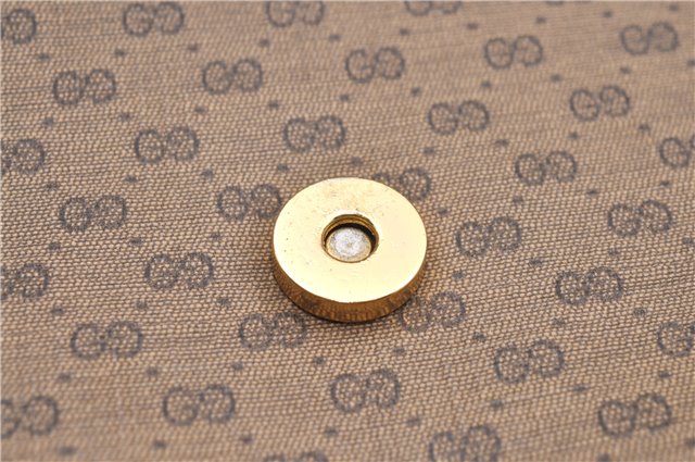 Authentic GUCCI Micro GG PVC Leather Documents Case Purse Brown J2662