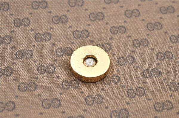 Authentic GUCCI Micro GG PVC Leather Documents Case Purse Brown J2662