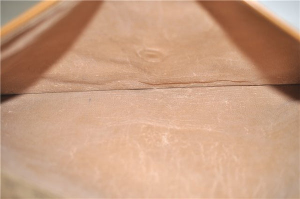 Authentic GUCCI Micro GG PVC Leather Documents Case Purse Brown J2662