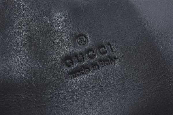 Authentic GUCCI Shoulder Hand Bag Purse Leather 0013167 Black J2664