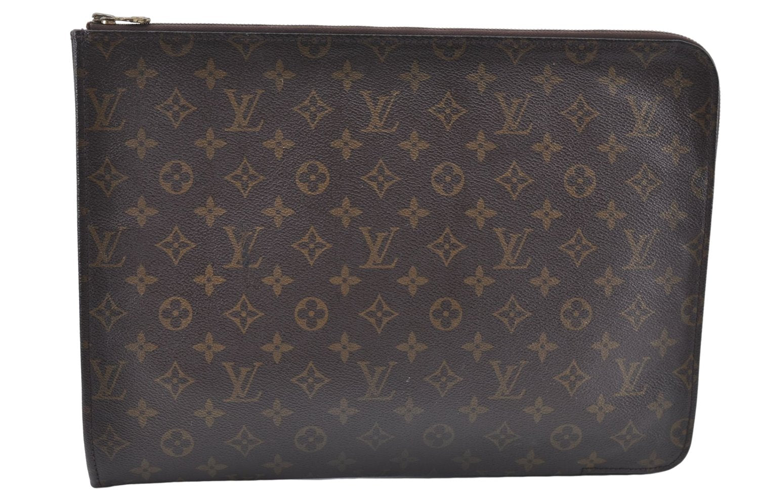 Authentic Louis Vuitton Monogram Poche Documents Document Case M53400 LV J2666