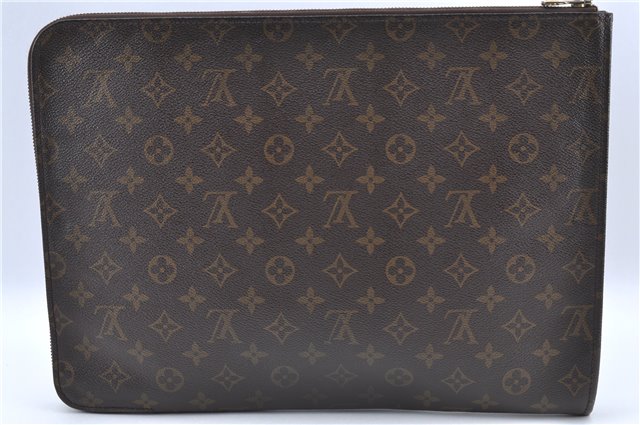 Authentic Louis Vuitton Monogram Poche Documents Document Case M53400 LV J2666