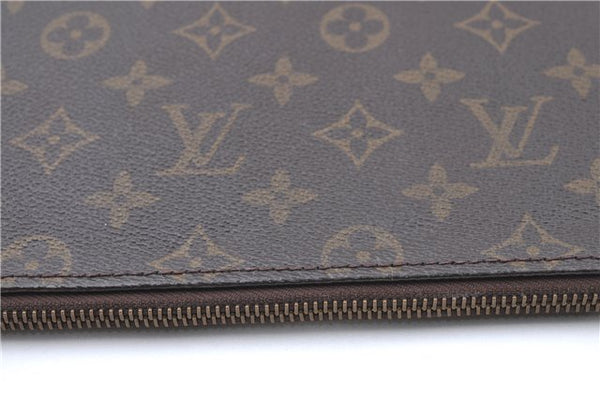 Authentic Louis Vuitton Monogram Poche Documents Document Case M53400 LV J2666