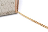 Auth Christian Dior Honeycomb Shoulder Cross Bag Chain PVC Leather Beige J2688