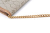 Auth Christian Dior Honeycomb Shoulder Cross Bag Chain PVC Leather Beige J2688