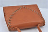 Authentic YVES SAINT LAURENT Hand Bag Purse Leather Brown J2689