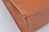 Authentic YVES SAINT LAURENT Hand Bag Purse Leather Brown J2689