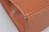 Authentic YVES SAINT LAURENT Hand Bag Purse Leather Brown J2689