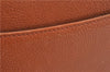 Authentic YVES SAINT LAURENT Hand Bag Purse Leather Brown J2689