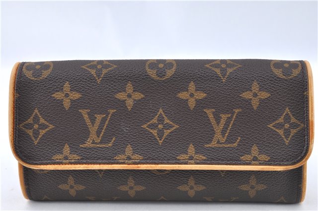 Authentic Louis Vuitton Monogram Pochette Twin PM Shoulder Bag M51854 LV J2691
