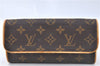 Authentic Louis Vuitton Monogram Pochette Twin PM Shoulder Bag M51854 LV J2691