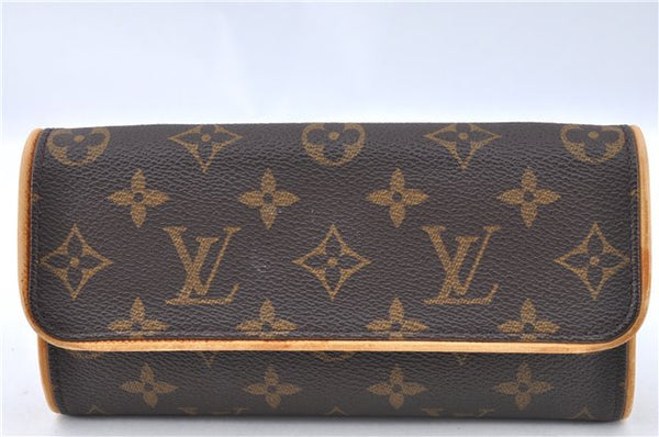 Authentic Louis Vuitton Monogram Pochette Twin PM Shoulder Bag M51854 LV J2691
