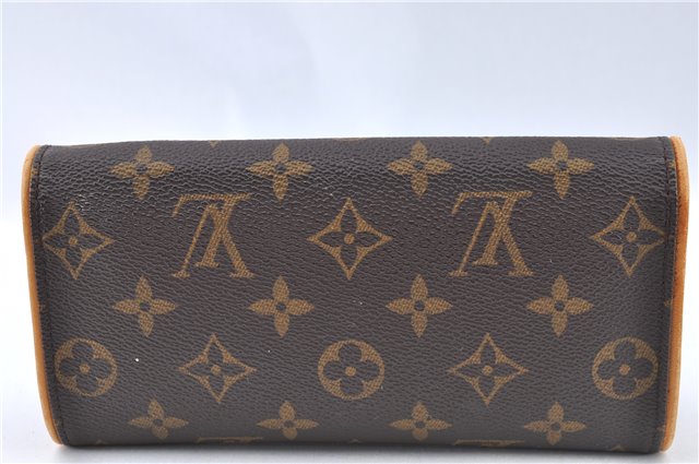 Authentic Louis Vuitton Monogram Pochette Twin PM Shoulder Bag M51854 LV J2691