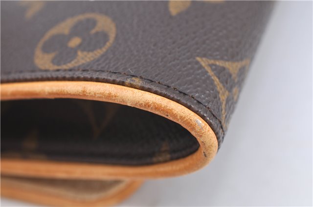 Authentic Louis Vuitton Monogram Pochette Twin PM Shoulder Bag M51854 LV J2691