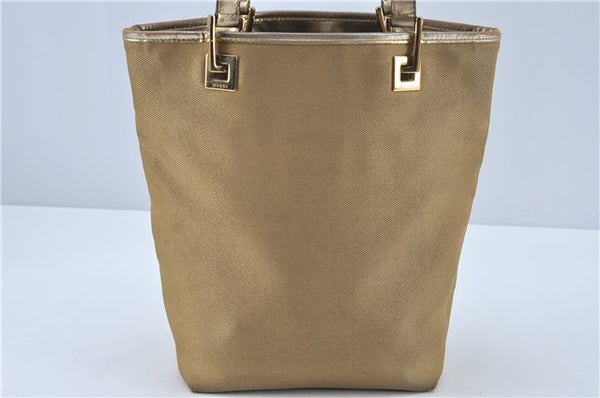 Authentic GUCCI Shoulder Tote Bag Canvas Leather 0021099 Gold J2695