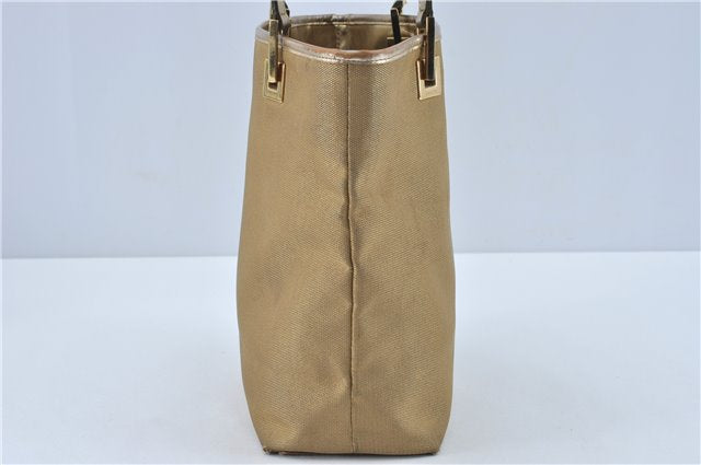Authentic GUCCI Shoulder Tote Bag Canvas Leather 0021099 Gold J2695