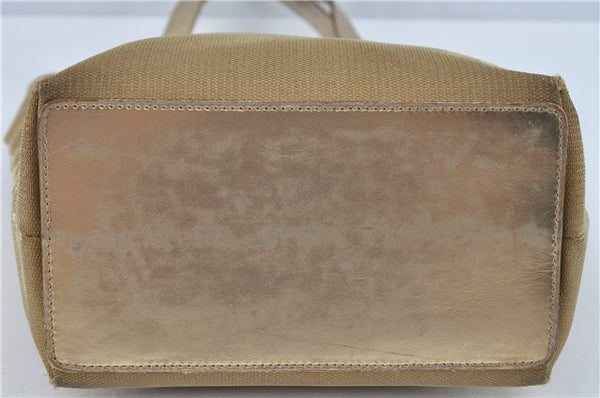 Authentic GUCCI Shoulder Tote Bag Canvas Leather 0021099 Gold J2695