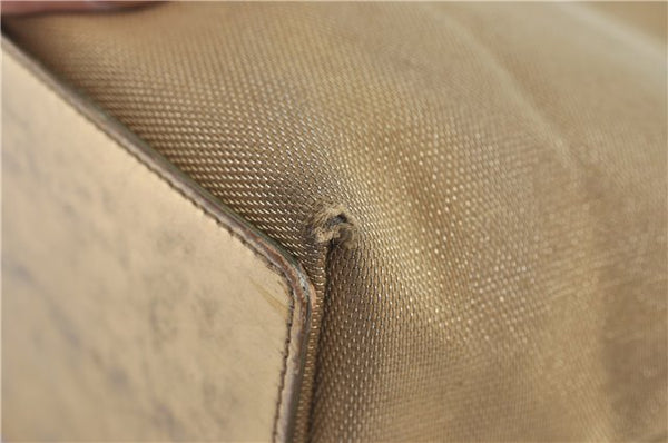 Authentic GUCCI Shoulder Tote Bag Canvas Leather 0021099 Gold J2695