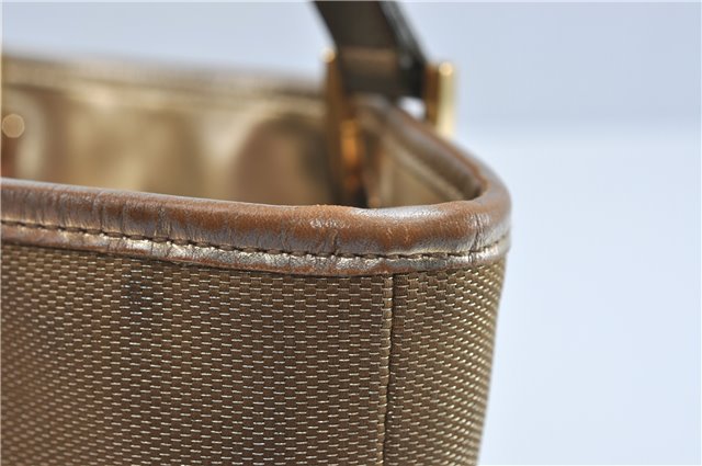 Authentic GUCCI Shoulder Tote Bag Canvas Leather 0021099 Gold J2695